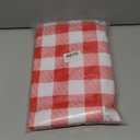 Romanstile Rectangle Vinyl Tablecloth, 100% Waterproof Elastic Fitted Table Cover for 6 Foot Tables, Wipeable Flannel Backed Plastic Tablecover for Picnic, Camping, Outdoor (Black White, 30x72 Inches)