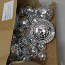 Geetery 70 Pcs Disco Ball Cake Topper Various Sizes Reflective Mirror Silver Mini Small Disco Ball Cake Decorations for Centerpiece 70s 80s Birthday Party Wedding Decor