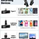 USB C Lavalier Microphone Wireless Mini Mic for Type-C Android Phone/Tablet/PC Video Recording Clip-on Mics with Rotatable Clip&Denoise Recording, Ideal for Vlog Tiktok Youtube Podcast Content Creator