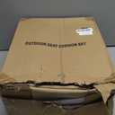 24x24 Outdoor Cushions for Patio Furniture, Waterproof Outdoor Chair Cushions with Non-Slip Ties and Handle, Washable Deep Seat Cushions for Outdoor Furniture with Removable Cover, Khaki