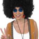 fun shack Afro Wig, Big Curly Afro Wig, 70s Afro Wig Men, Afro Wig Curly, Disco Wigs 70's for Women, Fluffy Disco Afro Wig