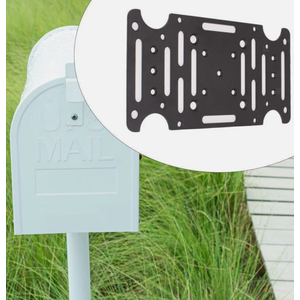 Mailbox Mounting Bracket Plate for Post Mount Mailboxes Sturdy Heavy Duty Accessory Metal Easy to Install Stable Hardware