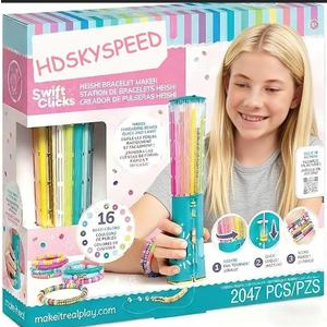 HDskyspeed Bracelet Making Kit for Girls 812 & Adults, Electric Bracelet Maker Machine with Clay Beads, Heishi Beads & Alphabet Beads  Jewelry Making Kit Starter Set