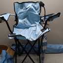 Anglechic 2 Pack Beach Chair with Umbrella for Adults Outdoor, Light Blue
