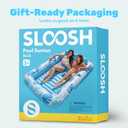 SLOOSH Inflatable Tanning Pool Lounger Float, 85" x 57" Extra Large Pool Floats Adult with Pillow, 4 in 1 Suntan Tub Raft Floatie,Sunbathing Bed Lounge for Water Blow Up Ball Pit Party Gifts, XL-Blue