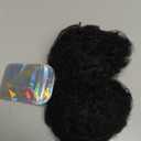 Sidaila 100% Human Hair Afro Puff Drawstring Ponytail for African Black Women Girls丨Short Afro Curly Bun Extension 丨Kinky Curly Short Extensions Hairpieces - 1B Natural Black Small Size - 2 PIECES