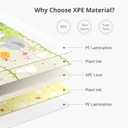 UANLAUO Foldable Baby Play Mat,71x59 Inches Playmat for Indoor and Outdoor, Reversible Foam Padded Perfect for Playtime and Tummy Time, Waterproof Baby Crawling mat Play for Infants, Toddlers and Kids