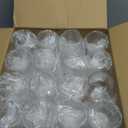 FOCUSLINE 32 Pack Plastic Wine Glasses Stemless, 12 Oz Crystal Clear Disposable Wine Cups, Reusable Plastic Wine Glasses for Parties Weddings, Shatterproof Recyclable and BPA-Free
