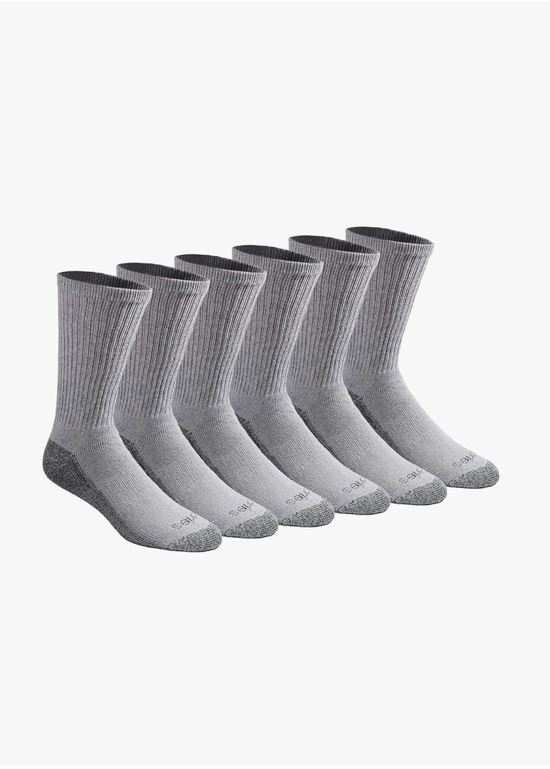 Dickies Men's Dri-Tech Original Moisture Control Crew Socks, Size 15-17