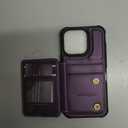 Vinich for iPhone 15 Pro Wallet Case with Card Holder, RFID Blocking Credit Slots Kickstand Shockproof Phone Cover Fit for iPhone 15 Pro 6.1" Purple