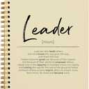 OXW Thank You Gifts for Leader, Meeting Notebook for Work, Appreciation Gift for Mentor Boss Manager, Office Supplies Leadership Gifts, Cream College Ruled Hardcover Spiral Notebook 5.5 x 8.3