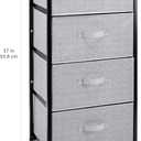 Amazon Basics Fabric 4-Drawer Storage Organizer Unit for Bedroom Closet, Black