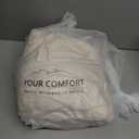 RENEWROOTS Ivory White Duvet Cover Queen Size 100% Sandwashed Cotton