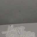 Mornajina 16.5'' x 11.8'' Happy Birthday Neon Sign for Backdrop Wall Decor, USB Powered Happy Birthday Led Sign for Backdrop Light up Sign Dimmable Neon Light for Birthday Party Decorations (White)