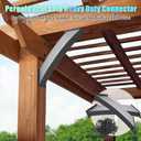 4 PCS 45 Degree Angle Support Brackets,Pergola Kit Heavy Duty Connector,Heavy Duty 4''x4'' (Actual: 3.2''x3.2''),for Wooden Structures Support for Gazebos,Tree Houses,Cabins and Patios