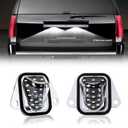 LED Rear License Plate Lights for 2007-2014 Chevy Suburban Tahoe GMC Yukon Cadillac Escalade ESV Tag Lamp Assembly, 6000K White 2PCS
