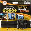 ROK Straps 10314 Adjustable Pack Stretch Straps for Motorcycle/ATV, Black, 42"