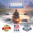 Carbon Fiber Kayak Paddle, 2-Piece, Lightweight Design