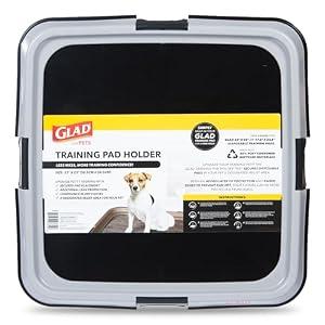 Glad for Pets Puppy Potty Training Pad Holder Tray, Fits 23 in Pads