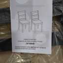 Giantex Wood Dining Chairs set of 2 Black- Wooden Armless Kitchen Chairs with Solid Rubber Wood Legs, Non-Slip Foot Pads, Max Load 400 Lbs, Farmhouse Style High Ladder Back Wooden Dining Room Chairs