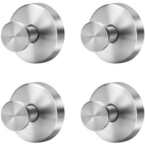 Fasbeu Silver Suction Cup Hooks for Shower Waterproof - No Drill Stainless Steel Towel Hooks for Bathroom Wall, Kitchen, Glass, Mirror, Tile - Ideal for Hanging Towels, Robes, and Loofahs(2 pcs) Missing Items