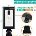 Solar Lamp Post Light Outdoor WaterproofSolar Outdoor Post Light with 3.5in Pier Mount BaseMatte Black