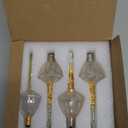 Vickerman 4 Pack C7 Gold Glitter Bubble Replacement Bulb, 5-watt