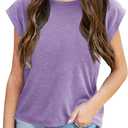 Bingerlily Girls Summer Casual Tops Short Sleeve Textured T Shirts Cute Comfy Tees (XXL)