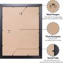LaVie Home 16 x 22 Picture Frame Black Poster Frame,Display Pictures 12x18 with Mat or 16x22 Without Mat, Stable and Sturdy Frame and Polished Plexiglass, Horizontal and Vertical Format of The Walls