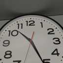 Wall Clock 16 Inch Silent Non-Ticking Modern Clock Battery Operated Classic Simple Minimalist Analog Decorative for Kitchen, Living Room,Office, Bedroom, Bathroom (Black)