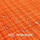 Kevin Textile Pack of 2 Decorative Outdoor Waterproof Fall Throw Pillow Covers Stripe Pillowcases Modern Autumn Decorative Cushion Cases for Patio Couch Bench 16 x 16 Inch Orange