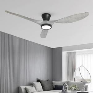 TALOYA 52 Inch Ceiling Fans with Lights Led Remote Control Flush Mount Low Profile for Bedroom Farmhouse Patio Outdoor Living Room Kitchen Dining Room,DC Motor,Reversible,White Oak