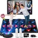 HDMI Musical Electronic Dance mat with a Camera,81 Music Videos,Including 1000 Games,a 64G Large Memory Card,650 Songs,for Single/Double Users,a Luxurious Gift for Boys and Girls, 65.4" x 36.6"