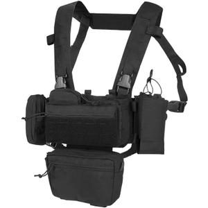 Tactical Chest Mini Rig 1000D Quick Release Multifunctional Tactical Vest Outdoor with Multi-Pockets