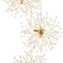 Crystal Firework Chandeliers,Modern Dandelion Starburst Ceiling Hanging Pendant Lighting Fixtures for Dining Room Bedroom Kitchen Living Room (8-Light)