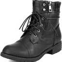 DREAM PAIRS Women's Lace Up Combat boots Ankle Booties. 9