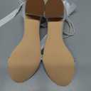 Block Heel Wedding Sandals, Pearl Embellished Ankle Strap, Low Heel Bridal Shoes for Women, Size EU 40