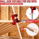 Portable Wall Jacks for Framing, 1000lbs Capacity Heavty Duty, Fits 1-1/2"x3-1/2 Fir Poles & 1" OD Steel Pipe, Malleable Casting Iron Wall Jack for Lifting Wall Beams