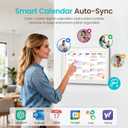 15.6 Digital Calendar Frame Wall Touchscreen Electronic Calendar, Smart Family Planner for Schedule, Chore Chart & Meals Task Organizer, Digital Photo Display, Wall & Desk Mountable, White