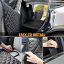 PETICON Dog Seat Covers for Tesla Model 3 & Y Back Seat with 2 Pack Door Protectors, 100% Waterproof Dog Hammock for Tesla with Mesh Window & Headrest Protection Prevents Scratches and Scuffs