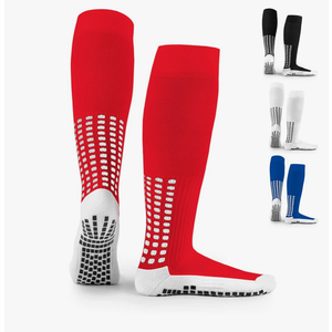 LUX Anti Slip Soccer Knee Socks,Non Slip Football/Basketball/Hockey Sports Grip Socks