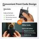 2.76 in Long Shackle Combination Lock for Outdoor & Indoor | Heavy Duty, Weatherproof, 4-Digit Security | Padlock for Gates, Fences, Sheds, Lockers, Storage | 1-Pack, Black