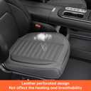2 Pack Car Bottom Seat Covers, Luxury Leather Front Seat Covers, Breathable and Waterproof Automotive Bottom Seat Covers, Universal Anti-Slip Seat Covers Fit for Most Vehicles (Gray)