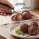 Ice Cream Scoop, 18/8 Stainless Steel Cookie Scoop, Cookie Scoops for Baking, 1.5 Tbsp/ 23ml/ 0.7 oz Cookie Dough Scoop, Ice Cream Scooper with Trigger Release, Cookie Scooper for Baking Black