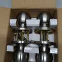 BESTTEN [2 Pack] Entry Door Knob with Lock, Keyed Different Door Lock for Exterior Door and Front Door, Standard Ball, Satin Nickel
