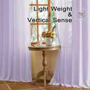 Lavender Sheer Pinch Pleat Curtains 63 Inches Long Light Filtering Short Curtain Panels Soft Touch Pleated Drapes with Adjustable Hooks for Bedroom, Pastel Lilac, 42" W x 63" L, 2 Panels