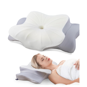 DONAMA Cervical Pillow for Neck and Shoulder,Contour Memory Foam Pillow,Ergonomic Neck Support Pillow for Side Back Stomach Sleepers with Pillowcase