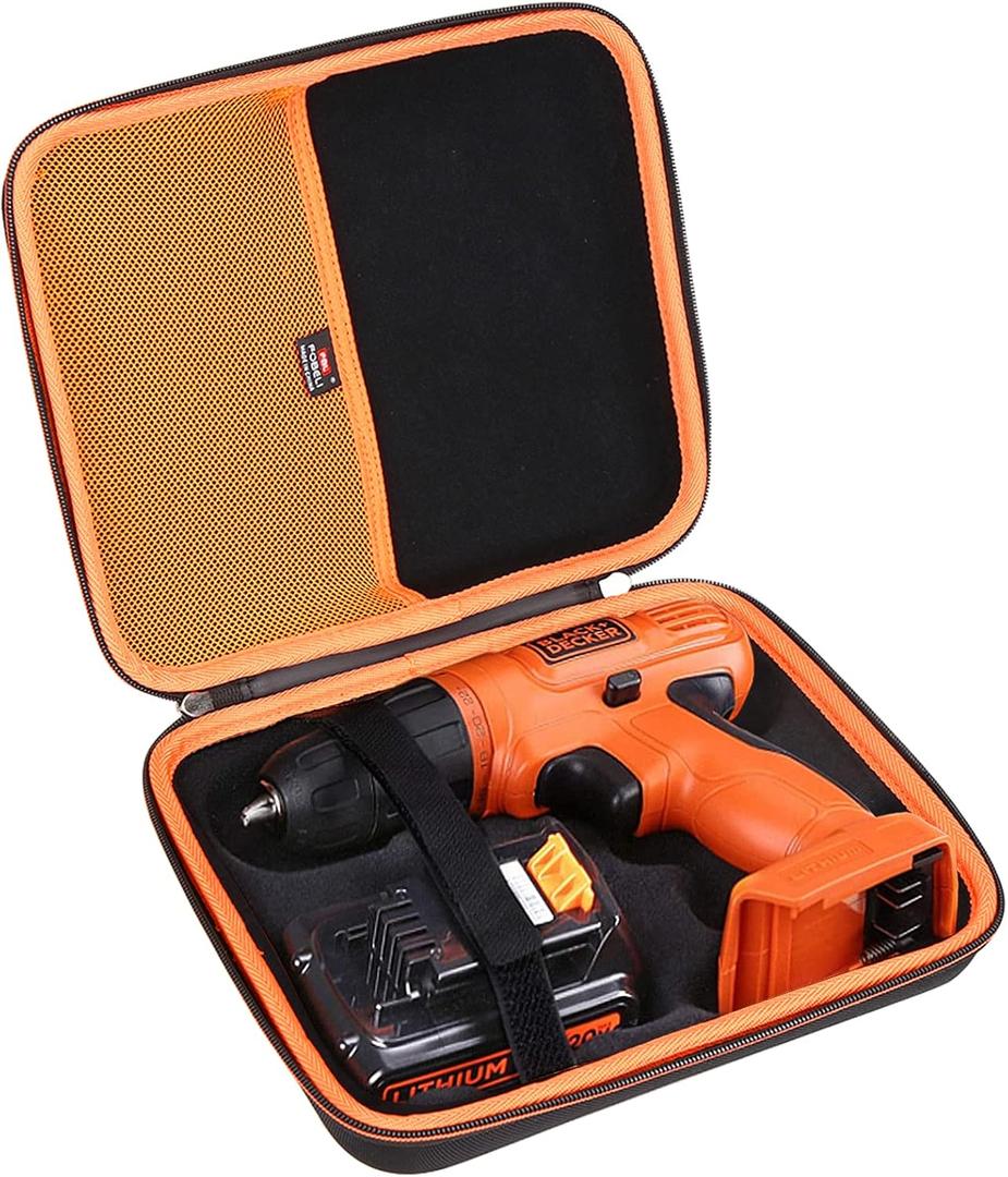 FBLFOBELI EVA Hard Carrying Case Compatible With BLACK+DECKER 20V MAX POWERECONNECT Cordless Drill/Driver + 30 pc. Kit LD120VA/LDX120CTool Storage Organizer Bag With Handle (Case Only)