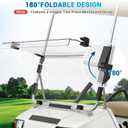 Club Car DS Windshield(Clear), Golf Cart Foldable Windshield Suitable for 1982-2000.5 Club Car DS Golf Carts, Club Car Foldable Clear Windshield Replacement, PC Shield