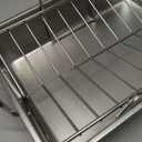 Roasting Pan with Rack for Turkey Chicken, Joyfair Stainless Steel Roaster Pan and V-rack for Toaster Oven, Rectangular Bakeware with Sturdy Handles, Heavy Duty & Dishwasher Safe (Large)